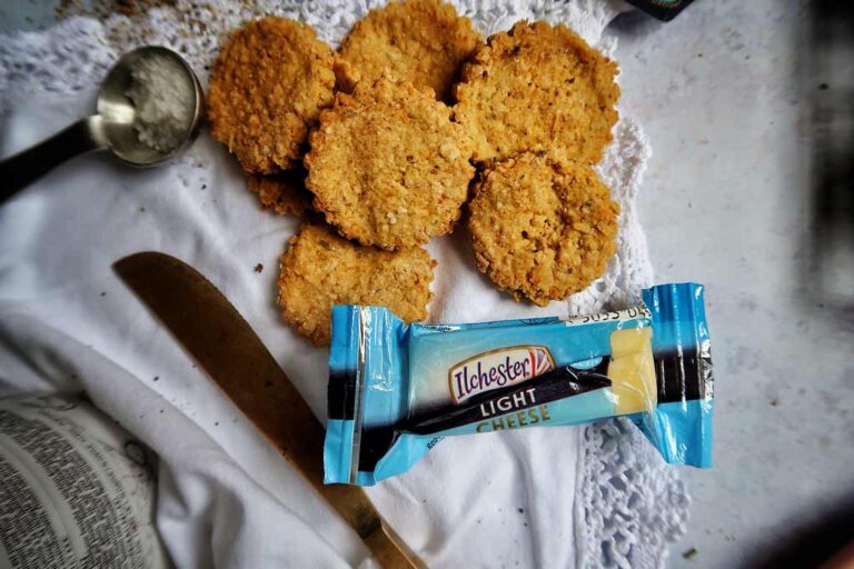 Homemade healthy crackers to complement the new Ilchester® Light Cheese