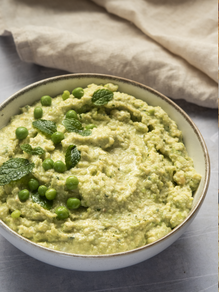 Pea and mint hummus The Slimming Foodie