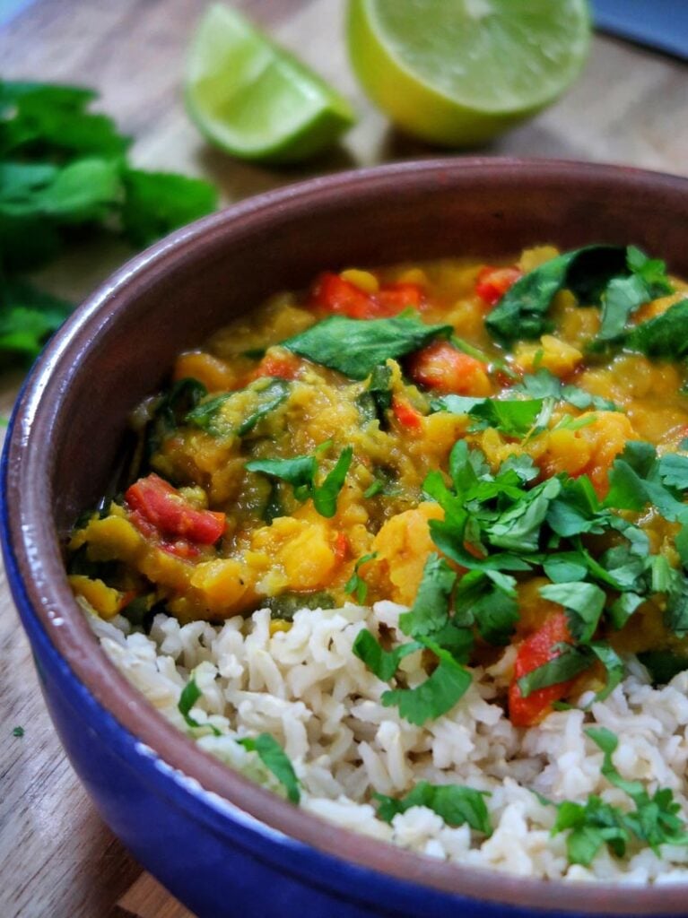 slowcooker sweet potato, lentil and coconut curry The Slimming Foodie